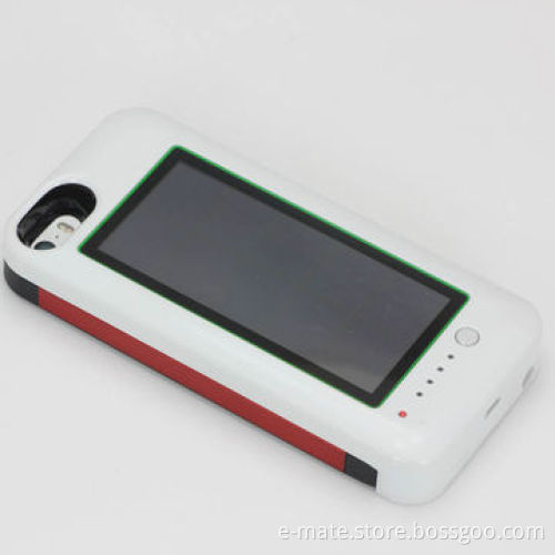 Detachable Solar Power Case for iPhone 5/5S/5C, It Combines 2 Functions(Case and Solar Power Bank)